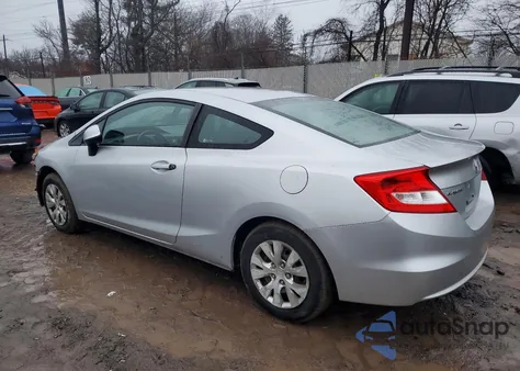 2012 Honda Civic Lx z USA, uszkodzony, nr VIN 2HGFG3B50CH544838